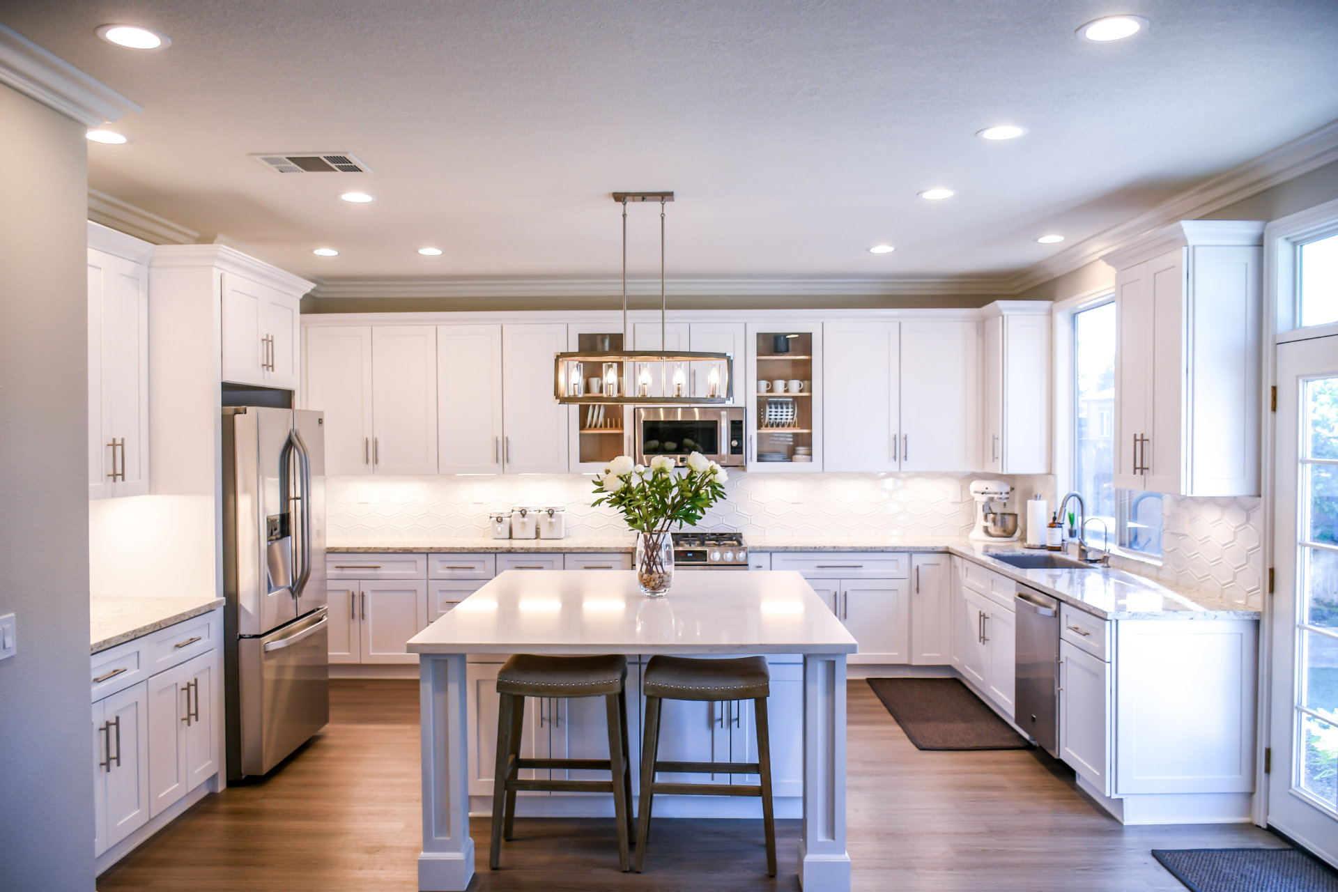 Enjoying a finished remodeling project